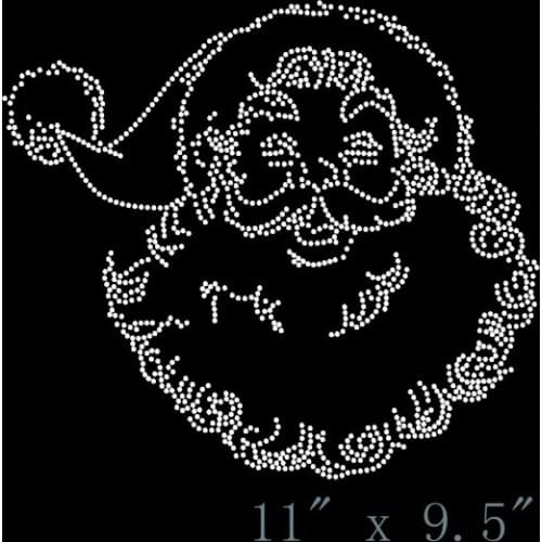 Free shipping rhinestones transfers motif iron on lovely and hansome christmas papa