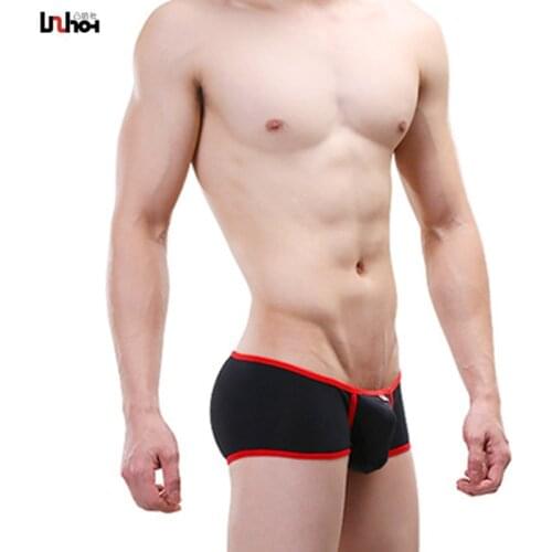 Fashion Mens Bluge Penis Pouch Boxers Shorts Breathable Cotton Man Sexy Panties Trunks Underpants Male Brand Underwear Plus Size