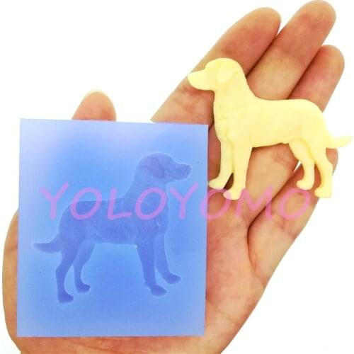 D919YL 56.1mm x 46.2mm Dog Silicone Mold Fondant Cake Decoration Craft Resin Clay Art Candy FOOD SAFE OVEN SAFE