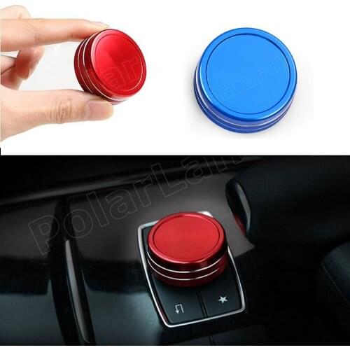 For Mercedes Benz A B E Class GLC GLA GLK GLE ML GL multimedia Control Knob button Decoration sticker cover
