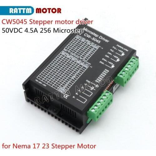 1Pc CW5045 Stepper Motor Driver 50V/DC 4.5A 256 Microstep for NEMA17 NEMA23 Stepping Motor Driver CNC Router Milling Machine