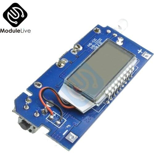 Dual Double Two 2 USB 5V 1A 2.1A Mobile Power Bank 18650 Battery Charger Module Board For Phone LCD Display DIY KIT With Light