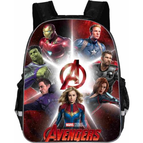 Disney Double layer large capacity Backpack For Children Boy Girl Schoolbag Superhero Avengers Fashion Cartoon Print Schoolbag