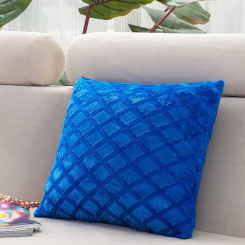 Solid Color 43*43Cm Square Plush Pillowcases Soft And Comfortable Pillow Cases Cover Bedroom And Living Room Decorative