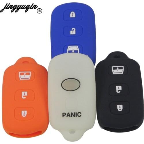 Jingyuqin for Toyota 4RUNNER SEQUOIA Keyless Entry Fob 4 Button Remote Key Cover Silicone Case