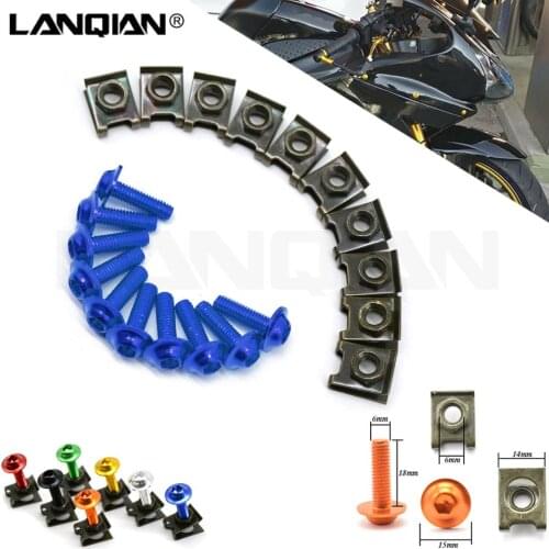 Motorcycle Fairing Screws Fastener Clips Body Spring Nut Bolts Kit For Yamaha YX600 RADIAN FZ700 FZR750R FZR1000 GENESIS Parts