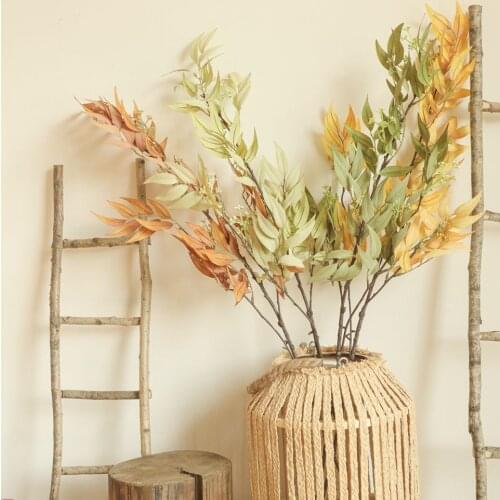 Bamboo Leaf long Branch Artificial Silk leaves silk Flowers apartment decorating Wedding farmhouse home decor plants willow
