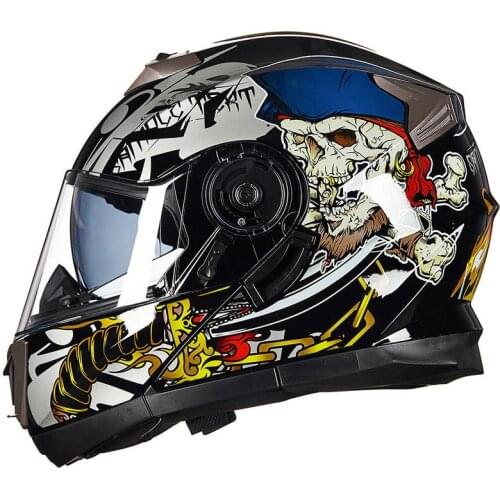 2020 Moto Capacete Casque New Flip Up Motorcycle Helmet Racing Modular Dual Lens Motocross Moto Helmet Full Face Helmets Casco