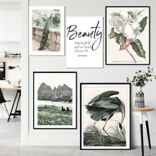 Nordic Green Plant Garden Plant Picture Fresh Canvas Painting Modern Simple Home Decor Bedroom Living Room Wall Art Poster
