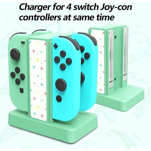 2020 New Arrived Animal Crossing Charger Stand For NS Switch JOY-CON Charging Dock For NS Swith joycon Controller