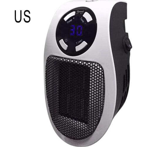 Warm Air Heater Plug-In Type Lcd Timing Mini Electric Hot Air Blower Office Home Heater Household Heater Wall-Outlet Warmer