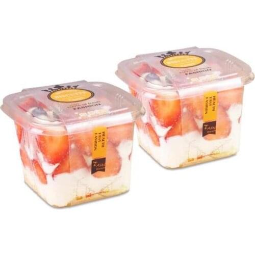 Clear Cake Box Container Transparent Cream Cake Plastic Package Box with Lid Cheese Ice Cream Fruit Mousse Packaging Box #M4521