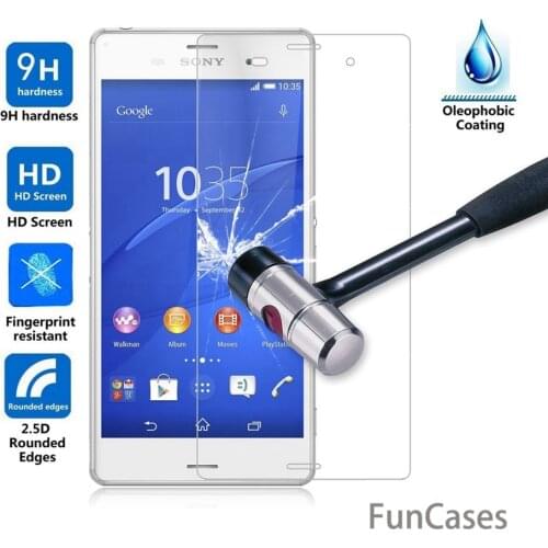 9H Tempered Glass For Sony Xperia Z1 Z2 Z3 Z4 Z5 Compact Premium E3 E4 E5 E4G M4 M5 T2 T3 T4 C3 C4 C5 Screen Protector Case
