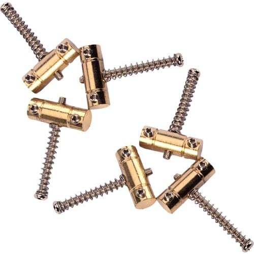 6x Brass Standard Saddles Swivel Bridge Saddle for caster Guitar