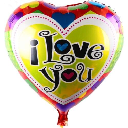 New love i love you heart balloons wedding party birthday party balloons aluminum film balloon