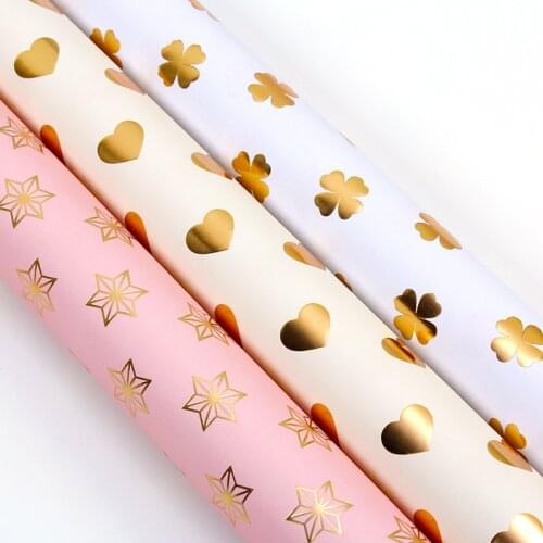 1pc/sell Clover Birthday Gift Wrapping Paper 70x50cm Size Scrapbooking School Suppliers Gift Stationery Letter Paper Packaging