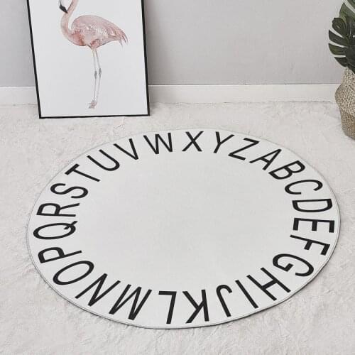 120CM Kids Crawling Mat Baby Game Pad Infant Play carpet Letter Pattern Floor Rug Round Soft Blanket Washable Room Decor DDZ001