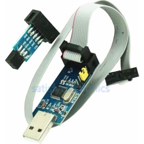 2Pcs/Set NEW 10Pin To 6 Pin Adapter Board + USBASP USBISP AVR Programmer USB ATMEGA8 ATMEGA128 ATtiny/CAN/PWM 10Pin Wire Module