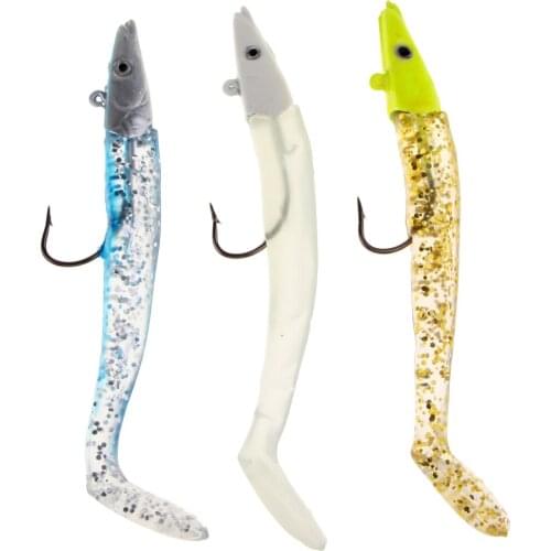 3Pcs Fish Spoon Lures Tackle Soft Hook Head Bait Fishing Sequins Bionic Baits Tools for Outdoor Fishing Lovers