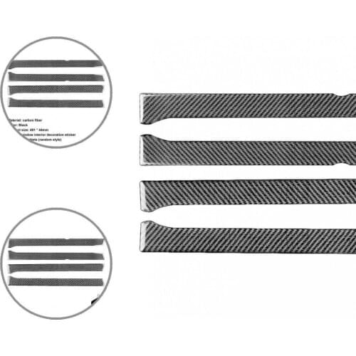 Excellent 4Pcs Glossy Car Window Strip Cover Sticker Dust-proof Panel Trim Decorative