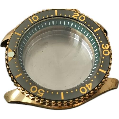 Aluminum Bronze Diving Watch Case 43mm Watch Shell for NH35A/NH36A Automatic Movement Accessories
