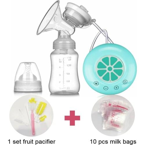 Automatic mother milk breast pump breast sucking milk extractor with bottle brush