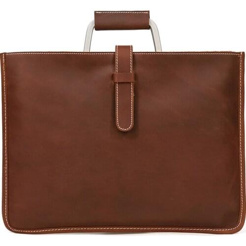 Layer Ipad Leather Business Bag Briefcase Cowkskin High Fashion Luxury Clutch Bag Mens A4 File Document Purse Wallet Top