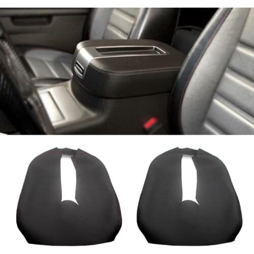 For GMC Sierra SLT SLE 1500 2500 3500 2007 2008 2009 2010- 2014 Microfiber Leather Car Center Armrest Console Lid Box Cover Trim