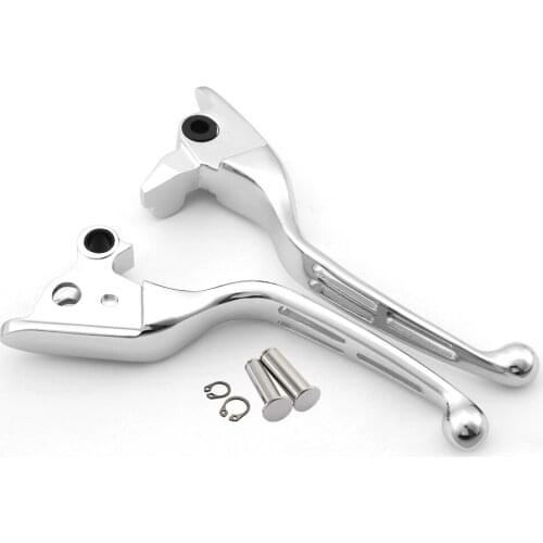 For Harley Touring Trike 08-13 FLHR and FLHRC 14+ Motorcycles Chrome Handlebar Control Brake Lever Slotted Brake Clutch Lever