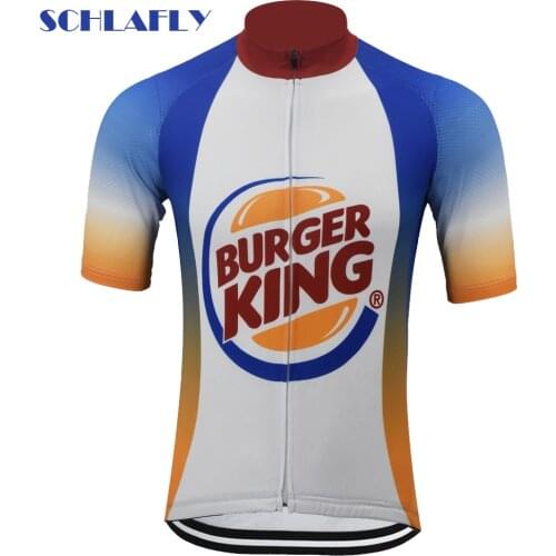 Burger king cycling jerseys summer short sleeve retro bike wear jersey road jersey cycling clothing schlafly