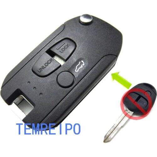 3 Button Remote Floding Flip Key Shell for Mitsubishi Lancer Evo Colt Outlander Mirage Keyless Right blade