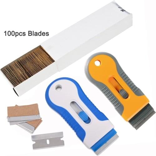 FOSHIO Carbon Steel Blades Razor Scraper Car Tools Wrapping Glass Ceramic Cleaning Vinyl Squeegee Window Tints Sticker Remover