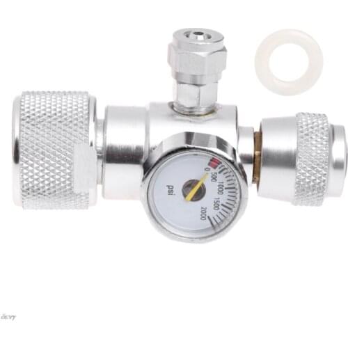 CO2 Pressure Gauge JIS m22-14 Regulator Manometer Over 1500PSI Cylinder Reducer LS'D Tool free ship