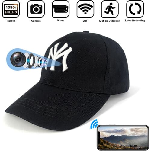 Mini Camera Portable Hat Cam Wearable Recorder Photo Video Record Action Cams Digital Camcorder for Hiking Climbing Travel
