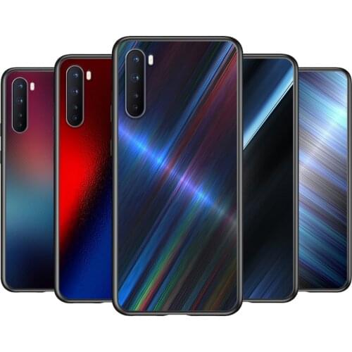 Soft TPU Red Blue Brushed Metal Silicone Cover For OnePlus Nord CE 2 N100 N10 9 9R 8T 8 7T 7 6T 6 5T Pro Black Phone Case