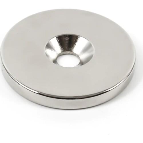 U-JOVAN 1pcs 40 x 5 mm Hole: 6mm N35 Super Strong Round Powerful Neodymium Magnets Countersunk Rare Earth Magnet