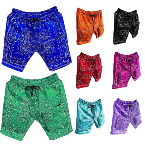 2021 New Tooling High Street Men Shorts 3D Personality Ethnic Style Hip-Hop Pants High Street Men Shorts