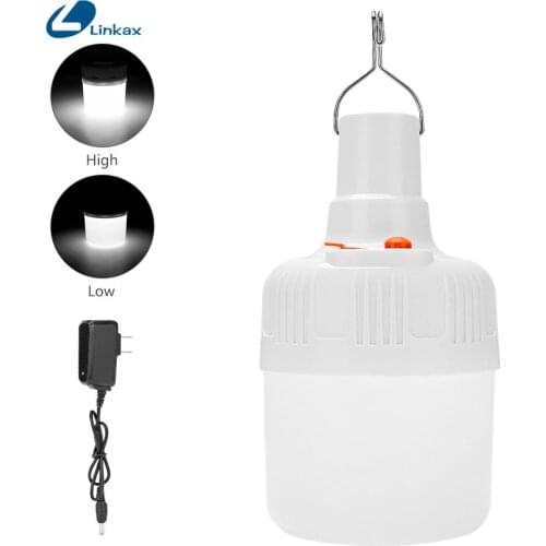 Portable Camping Lanterns Light US/EU Plug Rechargeable 14 LEDs Emergency Blub Tent Lamp for Outdoor Camping Night Fishing Stall