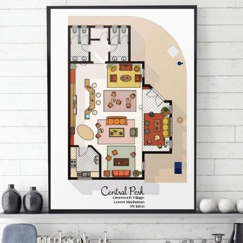 TV Show Friends Nordic Posters and Prints Central Perk Apartment Quote Art Canvas Painting Modern Wall Pictures Room Home Decor