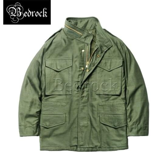 RT Reproduce M65 OG107 Army Field Jacket Tooling Hooded Jacket Mens Field Windbreaker hidden hood Army green jacket