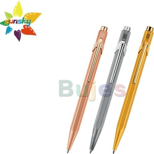 Switzerland original CARAN D'ACHE 849 gift series Ball point pen 0.5mm rose gold high grade office writing popular metal color