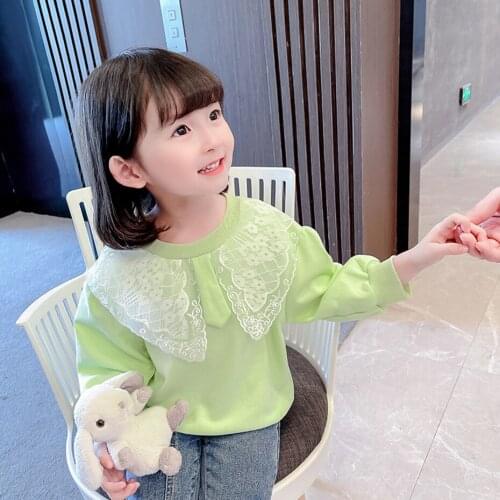 Baby Girl Hoodies Autumn Kids Long Sleeve Lace Tops Sweatshirt Toddler Girls Casual Hoodies Childrens Clothing 1-5 Years