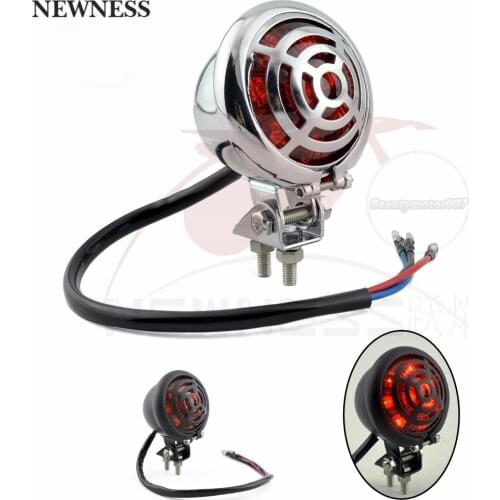 Newness Motorcycle 12V LED Adjustable for Cafe Racer Style Stop Tail Light Motorbike Brake Rear Lamp Taillight