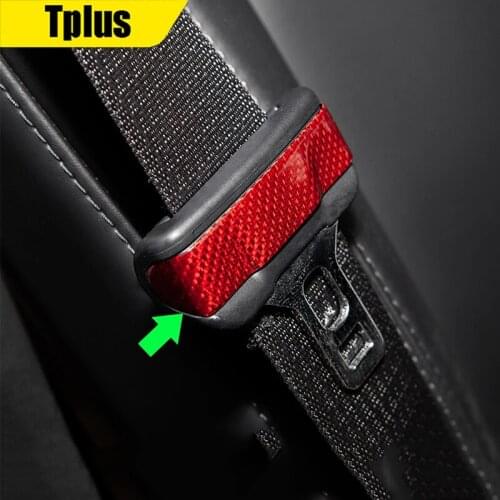 Tplus Car Seat Belt Protection Cover For Tesla Model 3 Carbon Fiber Buckle Anti-Scratch Cover Model Three Accessories