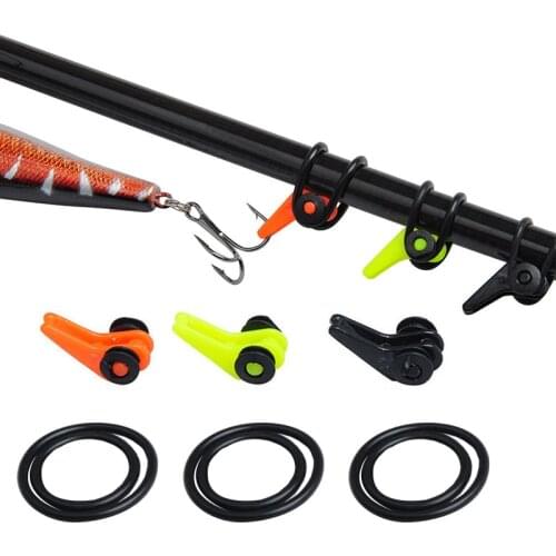 10pcs Fishing Accessories Fish Hook Secure Keepers Holders Lures Jig Hooks Safe Keeping For Fishing Rod Fishing Tackle