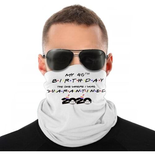 1980 40th Birthday In Quarantine 2020 Scarf Half Face Mask Halloween mask Balaclava Bandanas Windproof Headwear Outdoor Camping