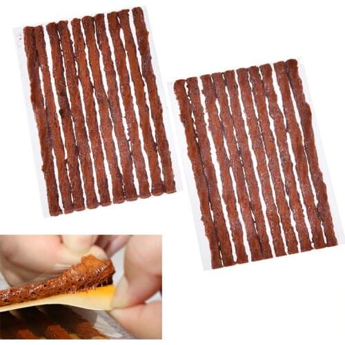 20pcs Tubeless Tire Repair Strips Stiring Glue for Tyre Puncture Emergency Car Motorcycle Bike Tyre Repairing Rubber Strips