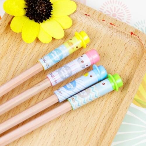 10 Packs 40Pcs Cartoon Animals Pencil Cap Children Topper Pen Cap Protect Pencil Extender Students School Stationery Deli 0491