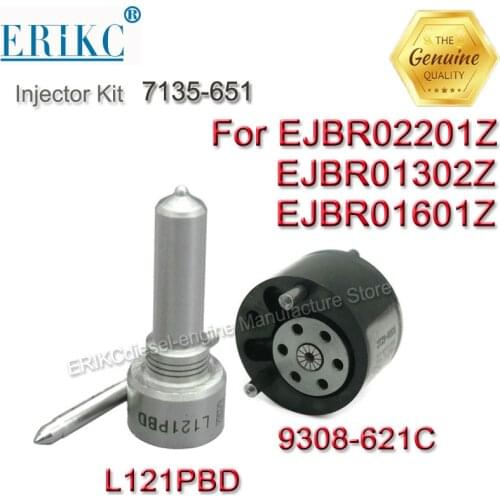 7135-651 Diesel Injector Repair Kits Nozzle L121PBD + Valve 9308-621C for Delphi Injector EJBR02201Z EJBR01302Z EJBR01601Z