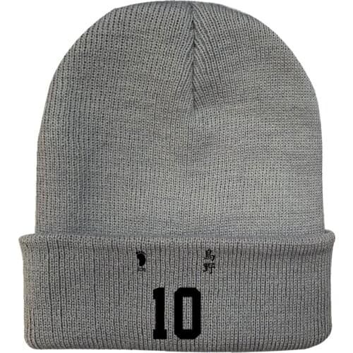 Anime Haikyuu!! Shoyo Hinata Tobio Kageyama NO 9 10 11 12 Hip Hop Knitted Masked Hat Brimless Pullover Cap Headgear Helmet
